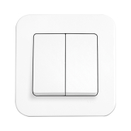 Вимикач 2 кл., VIKO Rollina 90420002, білий