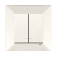 Выключатель 2 кл. с подсветкой VIKO Meridian, 90970250, крем