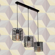 Люстра подвес LEVISTELLA в стиле лофт, 707P9150F-3 BK (500)