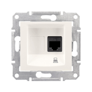 Розетка комп'ютерна RJ45, категорія 5е, неекранована UTP Schneider Electric Sedna, слонова кістка, SDN4300123