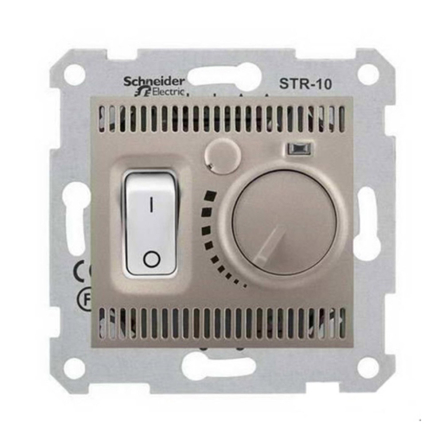 Терморегулятор для теплого пола 10А-230В Schneider Electric Sedna, титан, SDN6000368 - 1