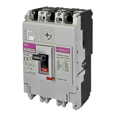 Автоматичний вимикач ETIBREAK EB2S 160/3LF 125А 3P (16kA фікс.настр.), 4671810 - 1