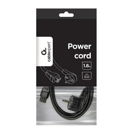Кабель силовой CEE7/17-C5, длина 1.8 м, VDE, с заземлением, 3*0.75 мм Cablexpert , PC-186-ML12