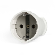 Штепсельная розетка с з/к, 16A, TITANUM STANDARD TF-SK116G-W, белая