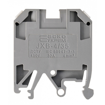 Клемник гвинтовий JXB-4х35 сірий, АСКО-УКРЕМ, A0130010002 - 1