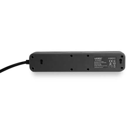 Удлинитель сетевой 3 гнезда 3м 1.5мм 2.4А 2USB Type-C з/з, черный, VIDEX ONCORD, VF-PD33G2U1C-B