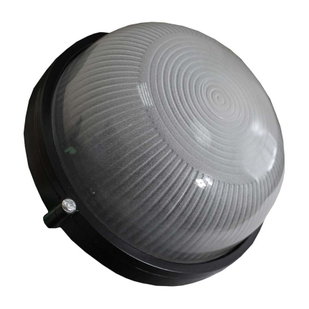 Светильник TechnoSystems НПП1301, 60W, E27, IP65, круг, чёрный, TNSy5001180