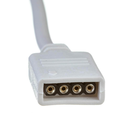 Соединитель для LED ленты RGB AVT 1012310, 10 мм, 4 контакта, зажим - штекер "папа"