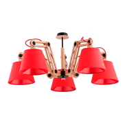 Люстра ALFA 22895 Joga Red, 5хЕ14х60 Вт, D 80-100 см, H 30-50 см