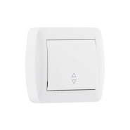 Выключатель проходной Lezard DEMET, одноклавишний, белый, 711-0200-105