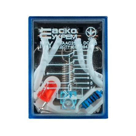 Реле промежуточное АСКО-УКРЕМ, MY4, АС, 3А, 12В, 4CO (4PDT), A0090010028