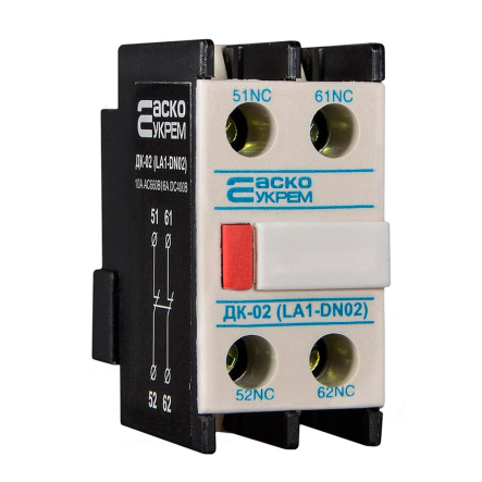 Контакт додатковий АСКО-УКРЕМ ДК-02 (LA1-D02) 2 НЗ, A0040050007 - 1