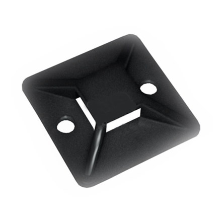 Площадка 40х40 самоклеющаяся черная под хомут (20шт) IEK, UHP31-40-020 - 1