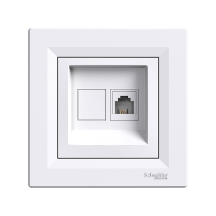 Розетка TF одинарная, 4 конт. Schneider Electric ASFORA, белая, ЕРН4100121 - 1