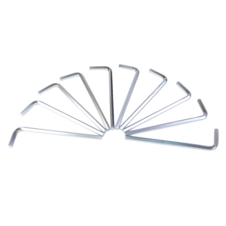 Ключ шестигранный Mastertool CV 5,0мм L28-120мм, 10шт, 75-0005 - 1