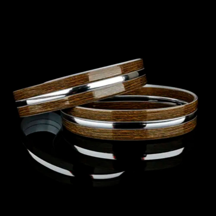 Декоративная лента к светильнику DEL-S21-24-4DIY и SML-S21-50DIY, орех, серебристая полоска, DS-S330-07-BWS