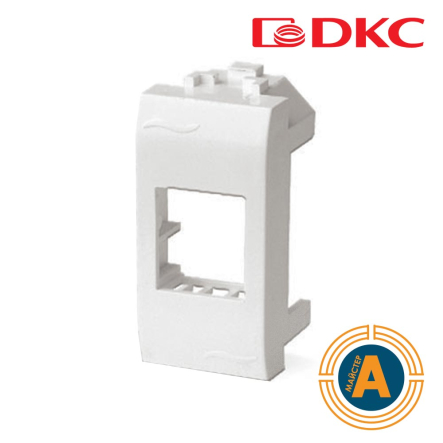 Адаптер для АРМ/ВІСС информационных разъемов Keystone, Brava, ДКС, 76607B, белый, 1мод. - 1