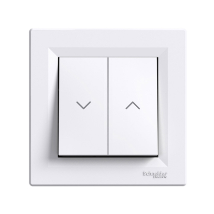 Вимикач для жалюзі, самозатискний, Schneider Electric ASFORA, білий, ЕРН1300121 - 1