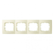 Рамка Lezard LESYA чотиримісна, горизонтальна, крем, 705-0300-149