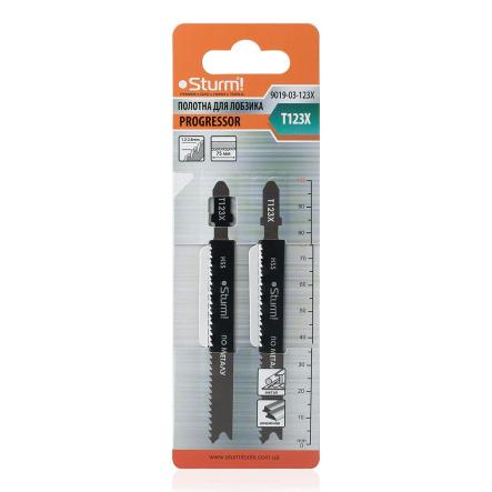 Пилки для лобзика Sturm 9019-03-123X (Полотно одностороннее) 2 шт.100 мм, цена за 2шт!