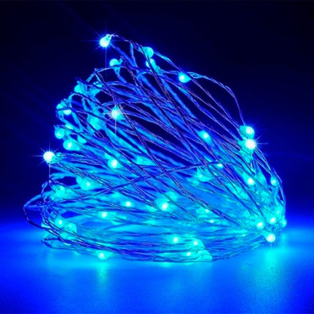 Гирлянда Роса, на батарейках, 5 м, 3 режима свечения, синяя, RV-104 B - 1