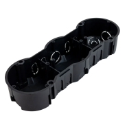 Коробка IEK КМ40009 установочная 3-местная для твердых стен 212х70х45 мм (с сам.), UKT30-212-070-045