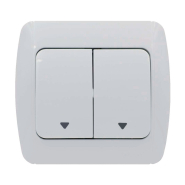 Выключатель жалюзи EL-BI ZIRVE, белый, (без вставок), 501-010200-216