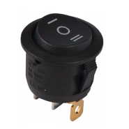 Перемикач 1 клав. круглий перекидний, чорний KCD1-5-103 B/B, АСКО-УКРЕМ, A0140040070