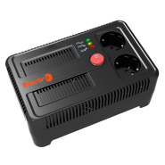 Стабилизатор напряжения 500 BA, електронний, 140-260В, 2 розетки