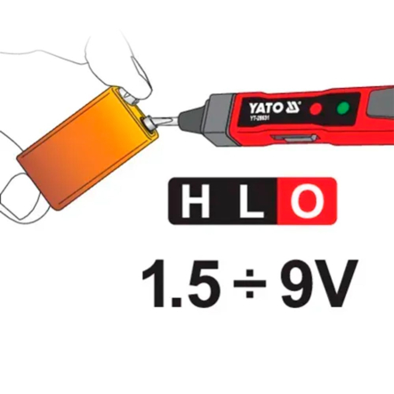 Индикатор напряжения звуковой комбинированный YATO YT-28631, 70-1000 В, 145 мм