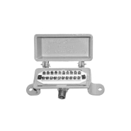 Коробка телефонна розподільна КРТУ-10*2, з гвинтовим плінтом, силумінова, без замка, типу КРТ-10