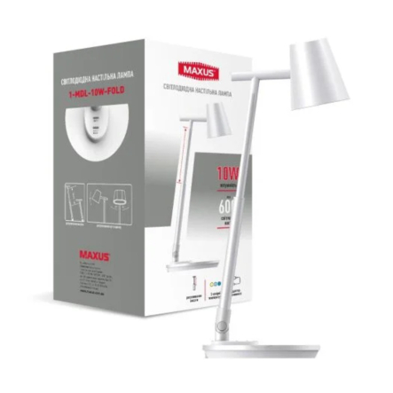 Настольная лампа LED MAXUS Desk Lamp 10W 3CCT WH FoldUp - 3