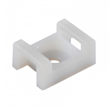 Майданчик під гвинт для стяжки кабельної АСКО-УКРЕМ СТН-2В, біла, 16х22мм, (100шт) д. отв. 6,8 мм, A0150090054 - 1