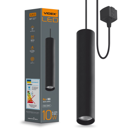 Светильник трековый VIDEX VL-ST-10034B, 10W, 4100K, 220V, чёрный, 26481 - 1