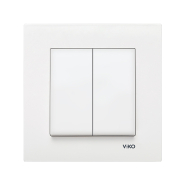Вимикач 2 кл., VIKO KARRE, 90960002, білий
