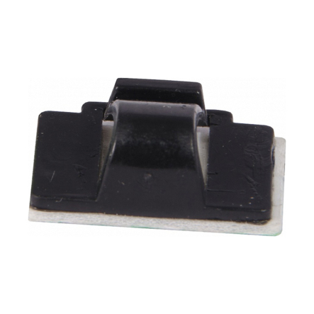 Майданчик із кліпсою на самоклейці АСКО-УКРЕМ С2, чорна (100шт) 20х14мм, A0150090111 - 1