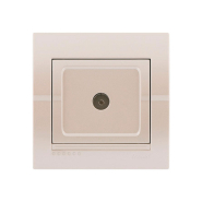 Розетка Lezard DERIY ТВ концевая, жемчужно-белый металлик, 702-3030-130