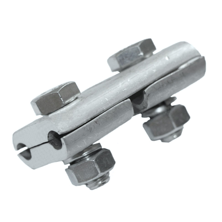 Затискач сполучний плашковий ПА 1-1, d дроти: 5,1-9,0 мм. алюміній (2 болти) - 1