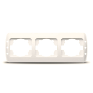 Рамка ZIRVE EL-BI тройная горизонтальная, крем, (без вставок), 501-000300-227