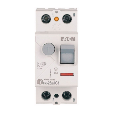 Дифреле (УЗО) EATON HNC-25/2/003, 2P, 25A, АC, 30мА, 194690