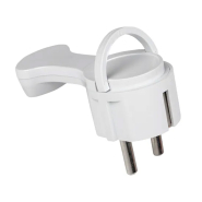 Вилка В 16 євро з/к біла кутова відкидна ручка TNSy