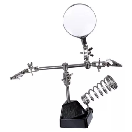 Держатель "Третья рука" ZD-10G, 3Х, диам-65мм+подставка паяльника