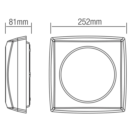 Светильник пластиковый HOROZ, Классика, Е27, IP20, max. 26W, квадрат, белый, 400-000-102