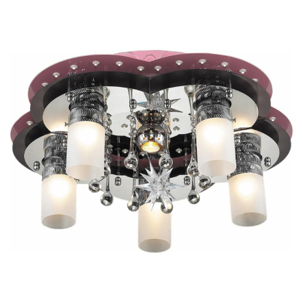 Люстра ALTALUSSE LV203-06 Pink & Chome - 1