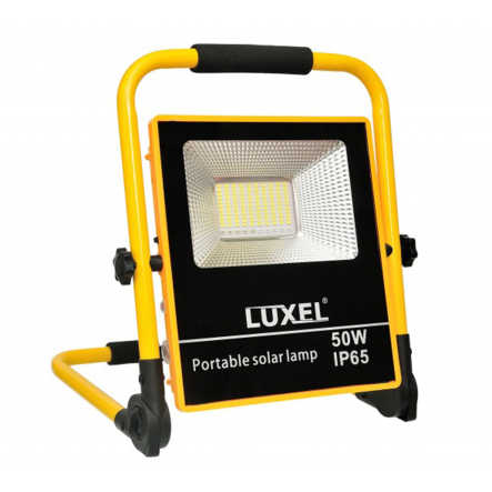 Прожектор LED Luxel переносной автономный с солнечной панелью 50W, IP66, 6500K-4000K-3000K, SFLP-50 - 1