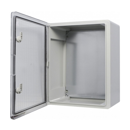 Корпус АБС-пластик АСКО-Укрем, ударостойкий, с монтажной панелью, прозрачные дверки, 40*50*18, ІР65, A0270010029