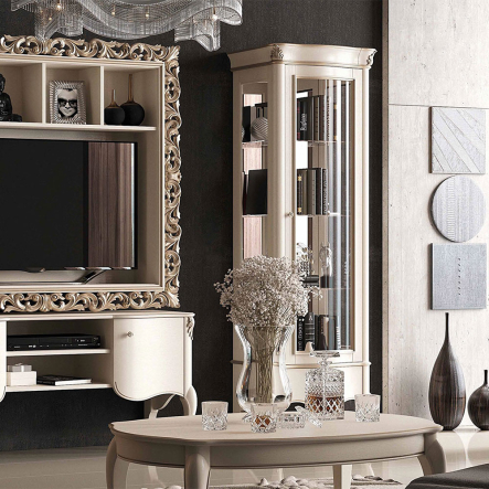 Столик журнальный Мебус GENEVA 1100х710х520 мм, дуб, пудра/платина