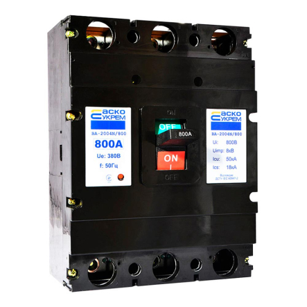 Автоматический выключатель АСКО-УКРЕМ ВА-2004N/800 3р, 800А, A0010040076
