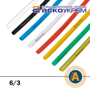 Трубка термоусаживаемая (ТУТ), АСКО-УКРЕМ, d - 6/3 мм., белая, A0150040221
