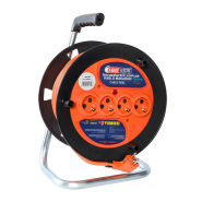 Подовжувач на котушці HOROZ ELECTRIC 800-450-012, 50 метрів, 16 А, 3*1,5 кв.мм., 2P+PE, 4 гнізда